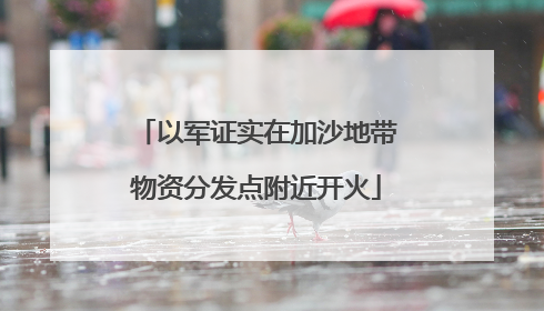 以军证实在加沙地带物资分发点附近开火