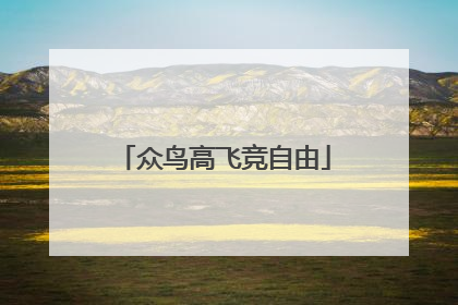 众鸟高飞竞自由