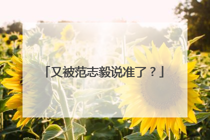 又被范志毅说准了？
