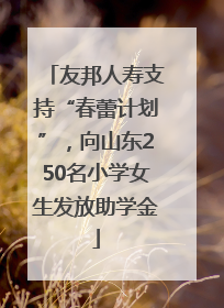 友邦人寿支持“春蕾计划”，向山东250名小学女生发放助学金