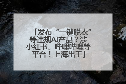 发布“一键脱衣”等违规AI产品？涉小红书、哔哩哔哩等平台！上海出手