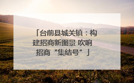 台前县城关镇：构建招商新图景 吹响招商“集结号”