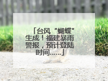 台风“蝴蝶”生成！福建暴雨警报，预计登陆时间……