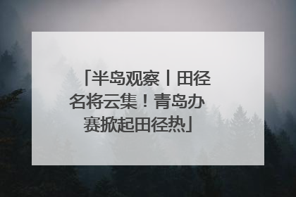 半岛观察丨田径名将云集！青岛办赛掀起田径热