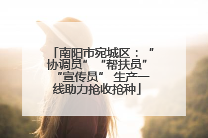 南阳市宛城区：“协调员”“帮扶员”“宣传员” 生产一线助力抢收抢种