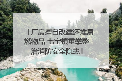 厂房擅自改建还堆易燃物品 七宝镇重拳整治消防安全隐患