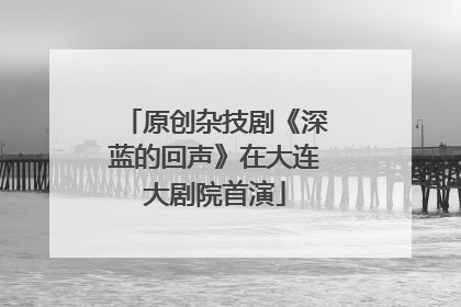 原创杂技剧《深蓝的回声》在大连大剧院首演
