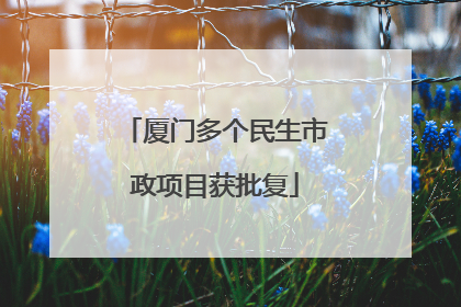 厦门多个民生市政项目获批复