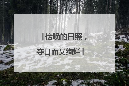 傍晚的日照，夺目而又绚烂