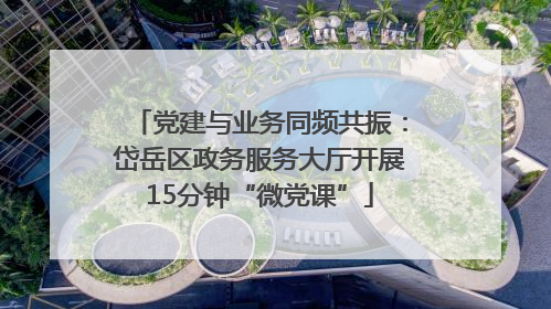 党建与业务同频共振：岱岳区政务服务大厅开展15分钟“微党课”