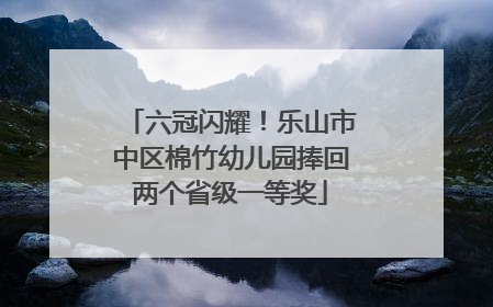 六冠闪耀！乐山市中区棉竹幼儿园捧回两个省级一等奖