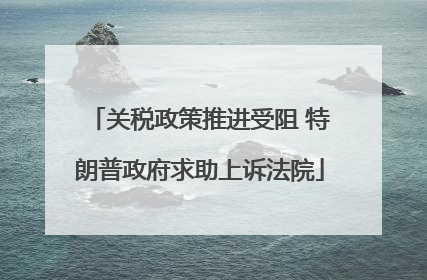 关税政策推进受阻 特朗普政府求助上诉法院