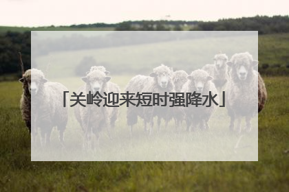 关岭迎来短时强降水