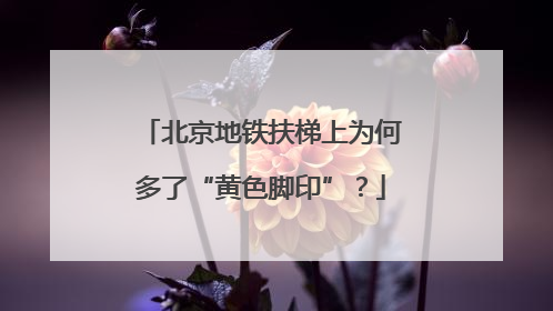 北京地铁扶梯上为何多了“黄色脚印”？