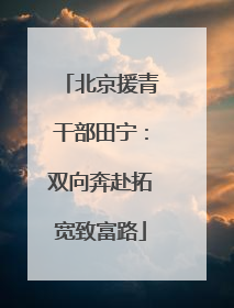 北京援青干部田宁：双向奔赴拓宽致富路