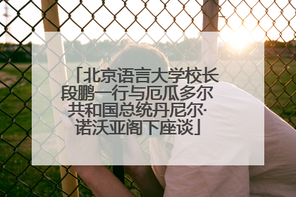 北京语言大学校长段鹏一行与厄瓜多尔共和国总统丹尼尔·诺沃亚阁下座谈