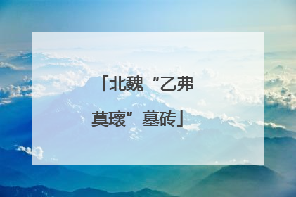 北魏“乙弗莫瓌”墓砖