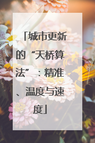 城市更新的“天桥算法”：精准、温度与速度