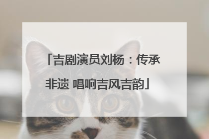 吉剧演员刘杨：传承非遗 唱响吉风吉韵