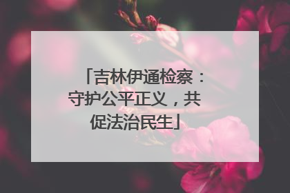 吉林伊通检察：守护公平正义，共促法治民生