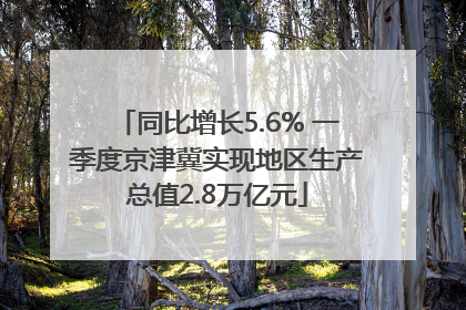 同比增长5.6% 一季度京津冀实现地区生产总值2.8万亿元