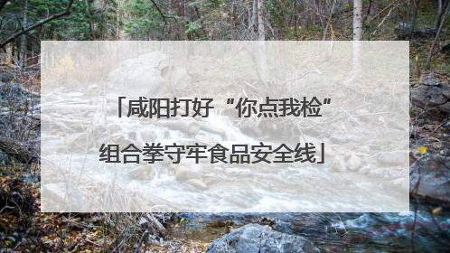 咸阳打好“你点我检”组合拳守牢食品安全线