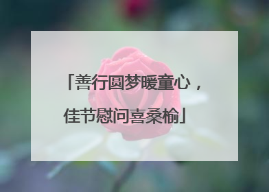 善行圆梦暖童心，佳节慰问喜桑榆