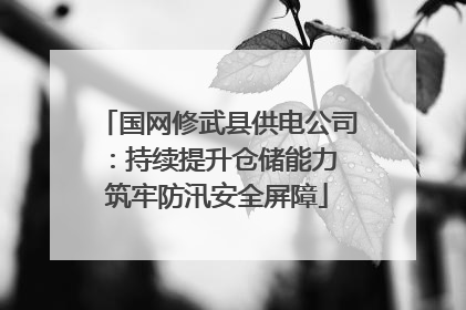 国网修武县供电公司：持续提升仓储能力 筑牢防汛安全屏障