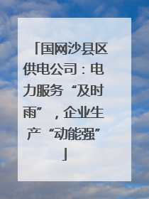 国网沙县区供电公司：电力服务“及时雨”，企业生产“动能强”