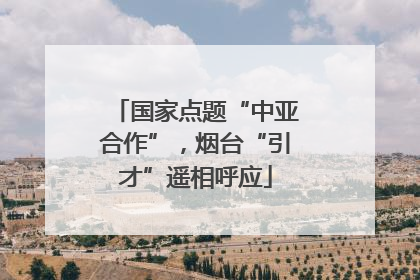 国家点题“中亚合作”，烟台“引才”遥相呼应