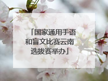 国家通用手语和盲文比赛云南选拔赛举办