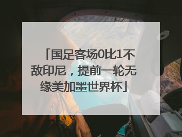 国足客场0比1不敌印尼，提前一轮无缘美加墨世界杯