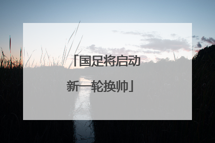 国足将启动新一轮换帅