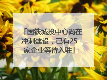 国铁城投中心尚在冲刺建设，已有25家企业等待入驻