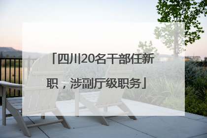 四川20名干部任新职，涉副厅级职务
