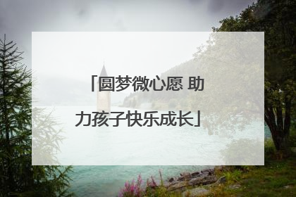 圆梦微心愿 助力孩子快乐成长