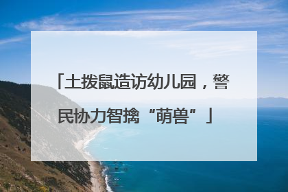 土拨鼠造访幼儿园，警民协力智擒“萌兽”