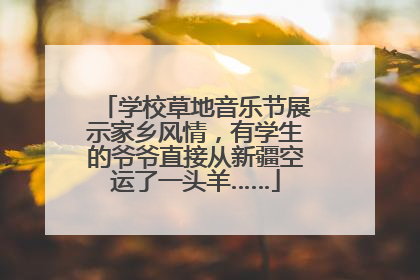 学校草地音乐节展示家乡风情，有学生的爷爷直接从新疆空运了一头羊……