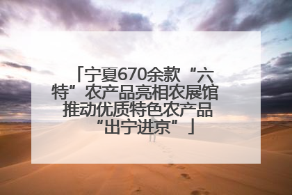 宁夏670余款“六特”农产品亮相农展馆 推动优质特色农产品“出宁进京”