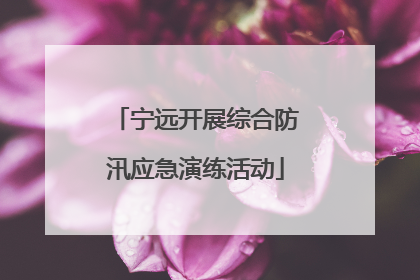 宁远开展综合防汛应急演练活动