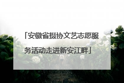 安徽省摄协文艺志愿服务活动走进新安江畔
