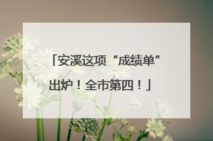 安溪这项“成绩单”出炉！全市第四！