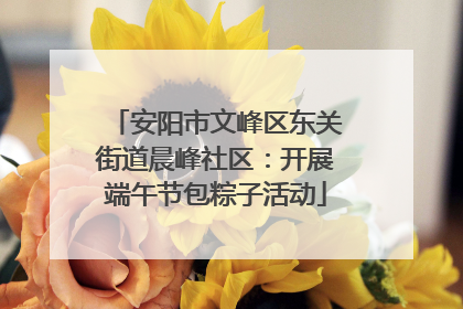 安阳市文峰区东关街道晨峰社区：开展端午节包粽子活动