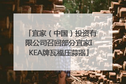 宜家（中国）投资有限公司召回部分宜家IKEA牌瓦福压蒜器