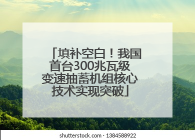 填补空白！我国首台300兆瓦级变速抽蓄机组核心技术实现突破