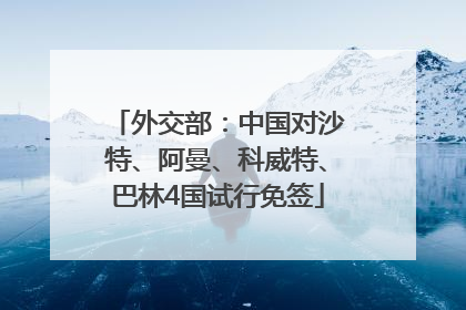 外交部：中国对沙特、阿曼、科威特、巴林4国试行免签