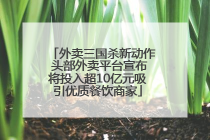 外卖三国杀新动作 头部外卖平台宣布将投入超10亿元吸引优质餐饮商家