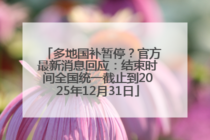 多地国补暂停？官方最新消息回应：结束时间全国统一截止到2025年12月31日