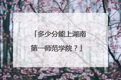 多少分能上湖南第一师范学院？