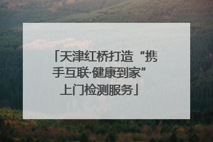 天津红桥打造“携手互联·健康到家”上门检测服务